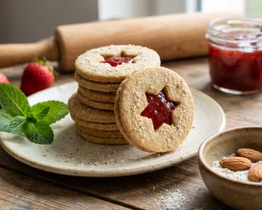 Veganské linecké cukroví