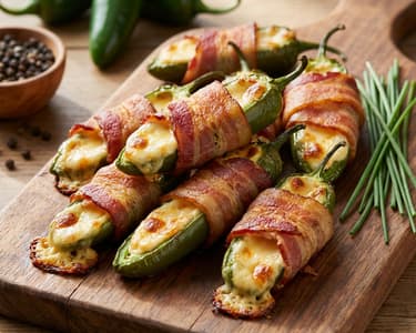 Pečené jalapenos se slaninou