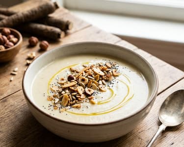 Creamy Black Salsify Soup