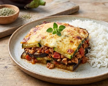 Lilkovocuketová musaka s rýží