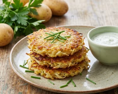 Zelné bramboráčky s dipem