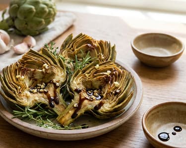 Roasted Artichokes with Balsamic