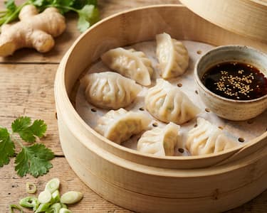 Vegetarian Asian-style dumplings
