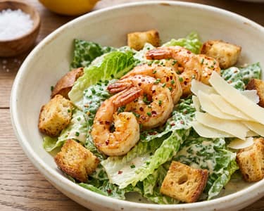 Caesar salad with shrimp