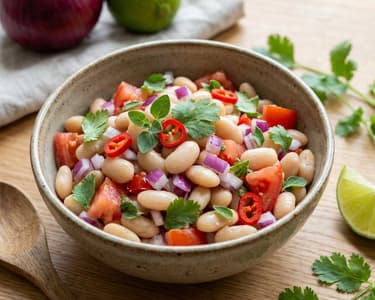 Ensalada de pallares (bean salad)