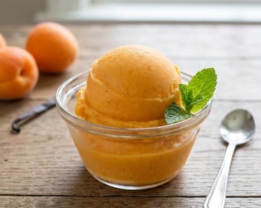 Quick Apricot Sorbet with Vanilla