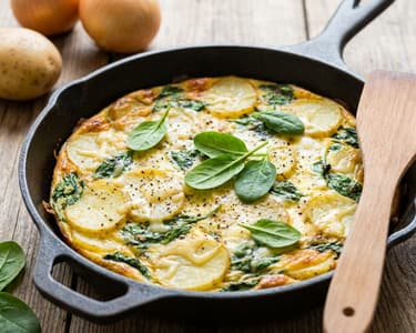 Potato Frittata with Spinach