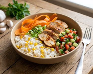 Zdravá bowl s kuřetem
