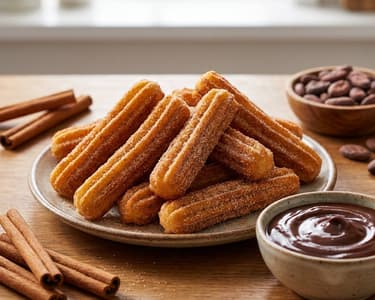 Churros s čokoládovou omáčkou