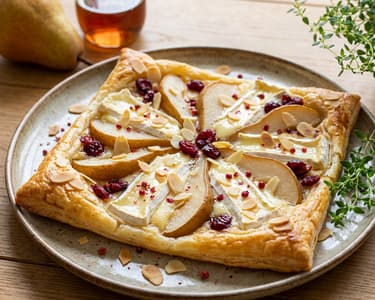 Autumn Savory Tart with Camembert and Pears
