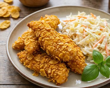 Chicken Strips with Coleslaw