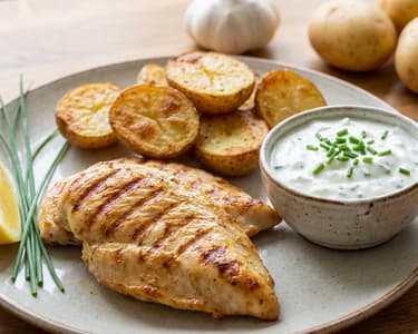 Marinated Chicken with Roasted Potatoes