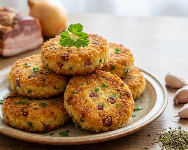 Quark Patties with Bacon