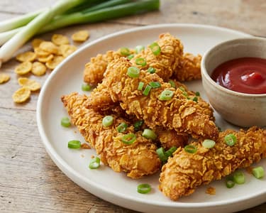 Chicken strips from an air fryer