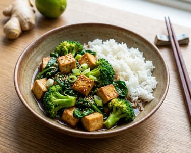 Stir Fry tofu s rýží 