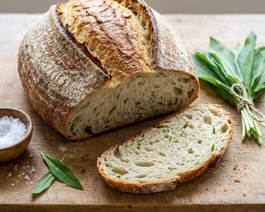 Bread with wild garlic