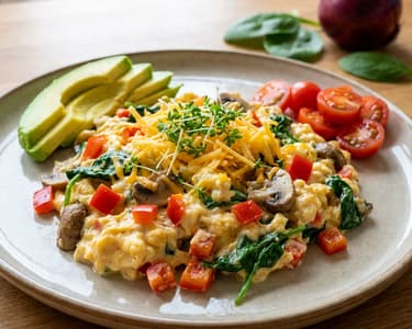 Scramble with Eggs and Vegetables