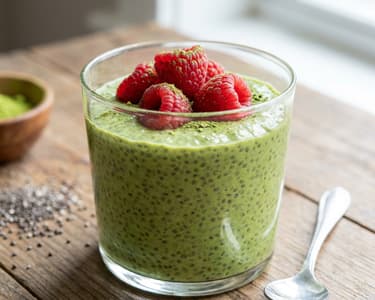 Matcha chia pudink