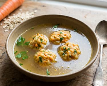 Soup with Carrot Dumplings
