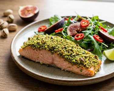 Losos v pistáciové krustě
