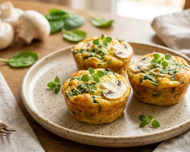 Egg Muffins with Mushrooms and Spinach