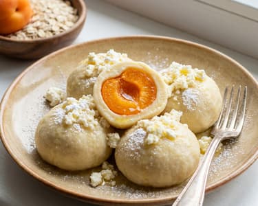 Tvarohové knedlíky s meruňkami