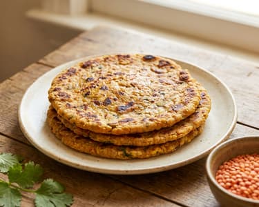 Indian Red Lentil Flatbreads