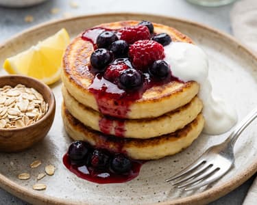 Lívance (syrnyky) s ovocným rozvarem