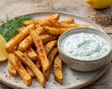 Carp fries with dill dip by Pavel Berky