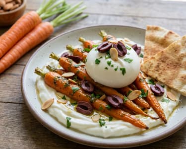 Roasted Carrots with Burrata