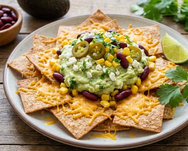 Zapečený nachos talíř