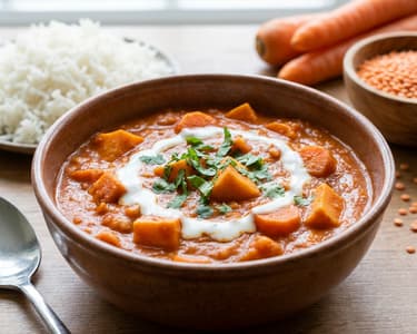 Lentil Tikka Masala with Rice