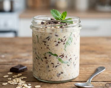 Mint chocolate overnight oats