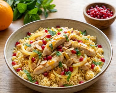 Salad with chicken and couscous