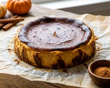 Pumpkin Basque Cheesecake