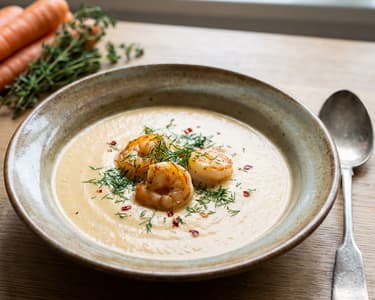 Creamy Fish Soup with Shrimp
