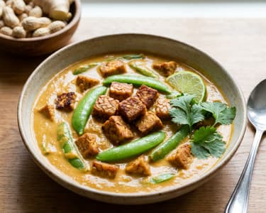 Peanut Curry with Coconut Milk and Tempeh