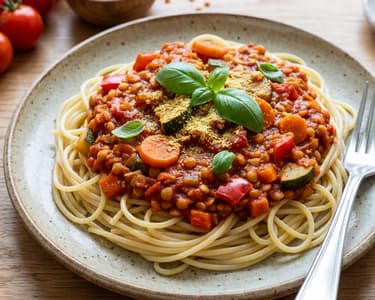 Vegan Bolognese Spaghetti