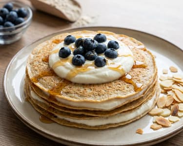 Oat Pancakes with Quark Cream