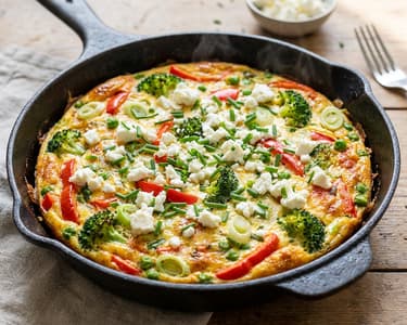 Slaná vaječná frittata se zeleninou