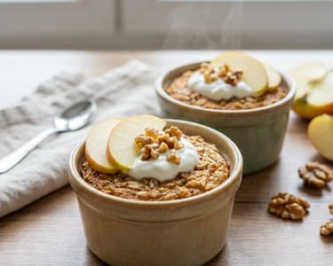 Baked Oatmeal with Quark and Apples