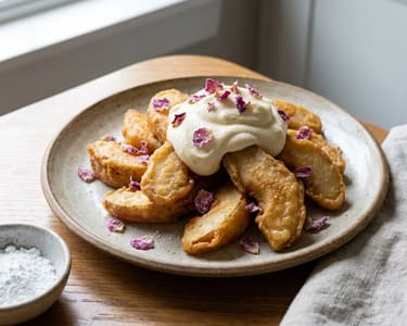 Pears in a Robe with Mascarpone Foam