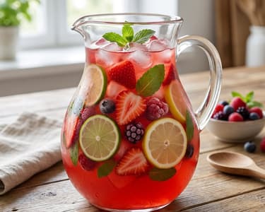 Domácí jahodová limonáda s lesním ovocem | Osvěžující letní drink