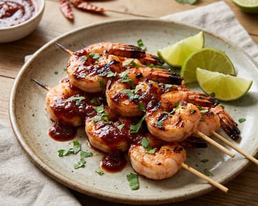 Camarones a la Diabla | Spicy Shrimp Skewers