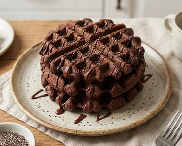 Brownie waffles | Healthy chocolate breakfast