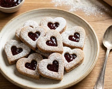 Whole grain Linzer cookies | Healthy Christmas cookies