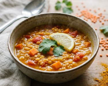Lentil soup with turmeric | Warm and healthy