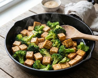 Marinated Tofu with Broccoli | Quick Asian Dinner