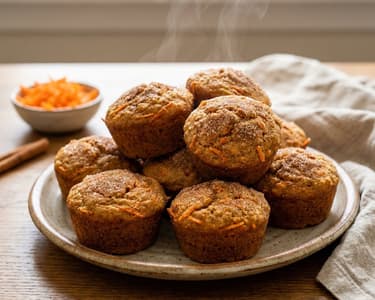 Carrot muffins | Moist and fragrant spelt muffins