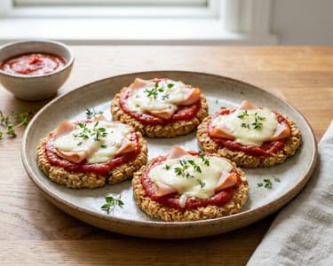 Oat Mini Pizzas | Yeast-Free Fitness Pizza